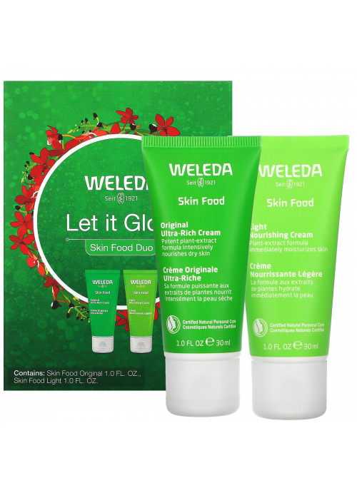 Weleda, Let It Glow, Skin Food Duo, 2 Piece Set, 1.0 fl oz (30 ml) Each