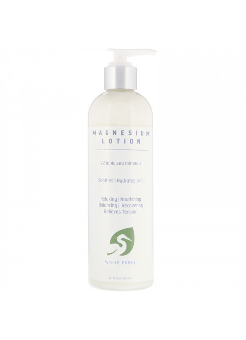 White Egret Personal Care, Magnesium Lotion, 12 fl oz (355 ml)