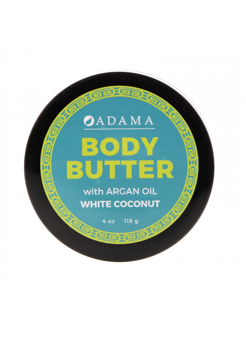 Zion Health, Adama, Body Butter with Argan Oil, White Coconut, 4 oz (118 g)
