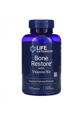 Life Extension, Bone Restore with Vitamin K2, 120 Capsules