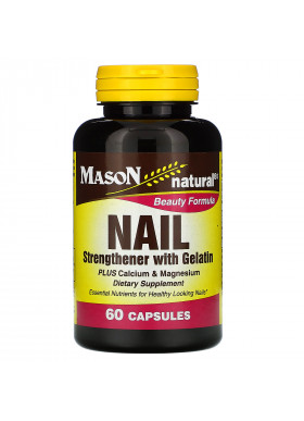 Mason Natural, Nail Strengthener with Gelatin, 60 Capsules