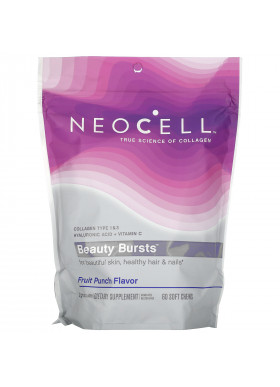 Neocell, Beauty Bursts, Fruit Punch Flavor, 2 g , 60 Soft Chews