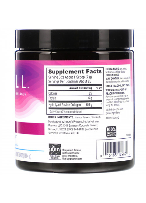Neocell, Super Collagen, Collagen Type 1 & 3, French Vanilla, 6.4 oz (181.4 g)
