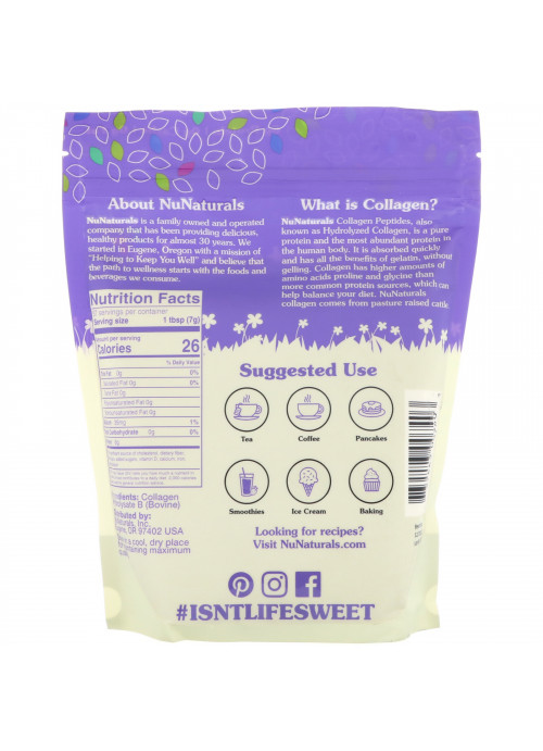NuNaturals, Collagen Peptides, 14 oz (397 g)