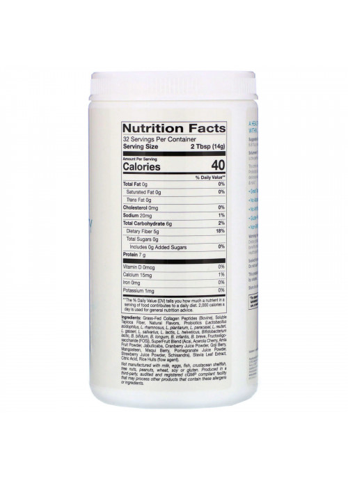 Solumeve, Radiant Beauty, Grass-Fed Collagen, Probiotics & Superfruits Powdered Drink Mix, Citrus, 16 oz (454 g)