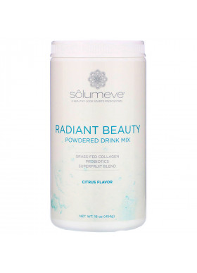Solumeve, Radiant Beauty, Grass-Fed Collagen, Probiotics & Superfruits Powdered Drink Mix, Citrus, 16 oz (454 g)
