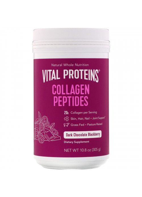 Vital Proteins, Collagen Peptides, Dark Chocolate Blackberry, 10.8 oz (305 g)