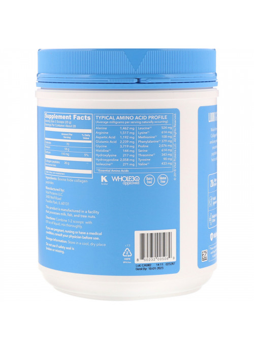 Vital Proteins, Collagen Peptides, Unflavored, 1.25 lbs (567 g)