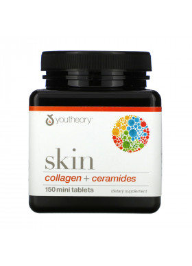 Youtheory, Skin, Collagen + Ceramides, 150 Min Tablets