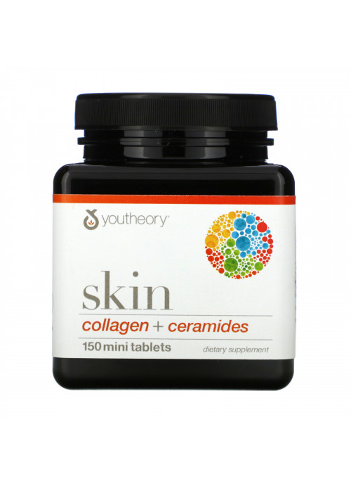 Youtheory, Skin, Collagen + Ceramides, 150 Min Tablets