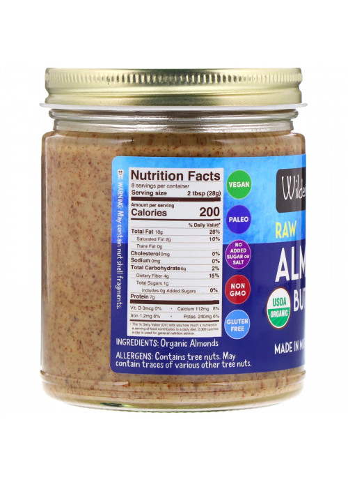 Wilderness Poets, Organic Raw Almond Butter, 8 oz (227 g)