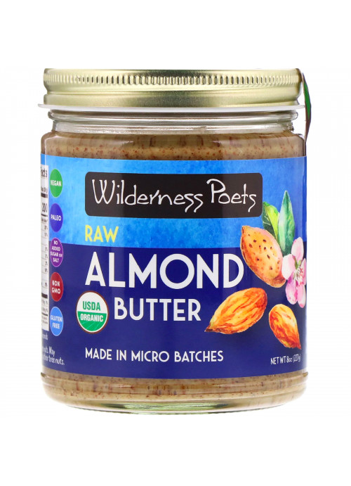 Wilderness Poets, Organic Raw Almond Butter, 8 oz (227 g)