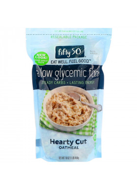 Fifty 50, Low Glycemic Hearty Cut Oatmeal, 100% Whole Grain, 16 oz (454 g)