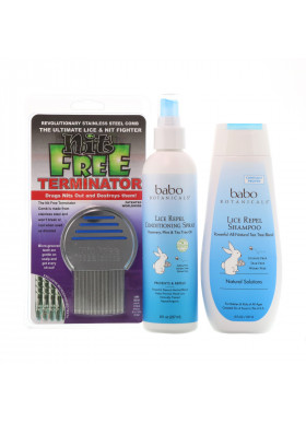 Babo Botanicals, Lice Prevention Essentials Gift Set, 2 Pieces Plus Nit