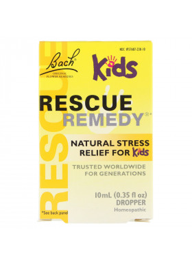 Bach, Original Flower Remedies, Rescue Remedy Dropper, Natural Stress Relief for Kids, Alcohol-Free , 0.35 fl oz (10 ml)