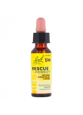 Bach, Original Flower Remedies, Rescue Remedy Dropper, Natural Stress Relief for Kids, Alcohol-Free , 0.35 fl oz (10 ml)