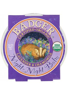 Badger Company, Organic, Night-Night Balm, Lavender & Chamomile, 2 oz (56 g)