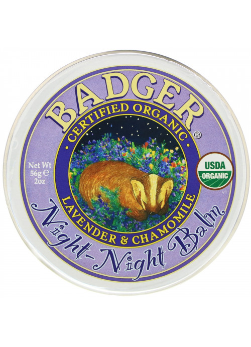 Badger Company, Organic, Night-Night Balm, Lavender & Chamomile, 2 oz (56 g)