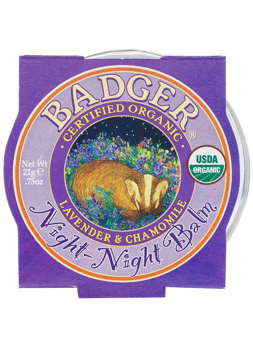 Badger Company, Organic, Night-Night Balm, Lavender & Chamomile, .75 oz (21 g)