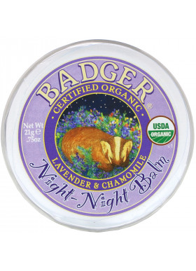 Badger Company, Organic, Night-Night Balm, Lavender & Chamomile, .75 oz (21 g)