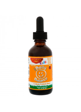 Bioray, Kids, NDF Belly Balance, 11-Strain Probiotic Blend, Berry Flavor, 2 fl oz (60ml)