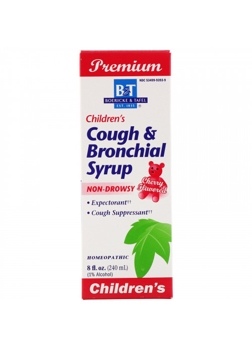 Boericke & Tafel, Premium, Children's Cough & Bronchial Syrup, Cherry Flavored, 8 fl oz (240 mg)