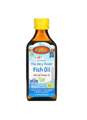 Carlson Labs, Kid's Norwegian, The Very Finest Fish Oil, Natural Lemon Flavor, 800 mg, 6.7 fl oz (200 ml)