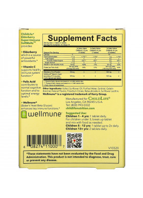 ChildLife, Elderberry Super-Immune SoftMelts, Natural Berry Flavor, 27 Tablets