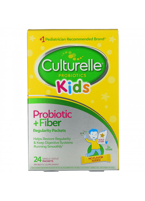 Culturelle, Kids,  Probiotic + Fiber, Regularity, 1+ Years, 24 Single Serve Packets