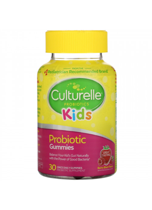 Culturelle, Kids, Probiotic Gummies, Berry Blast Flavor, 30 Once Daily Gummies