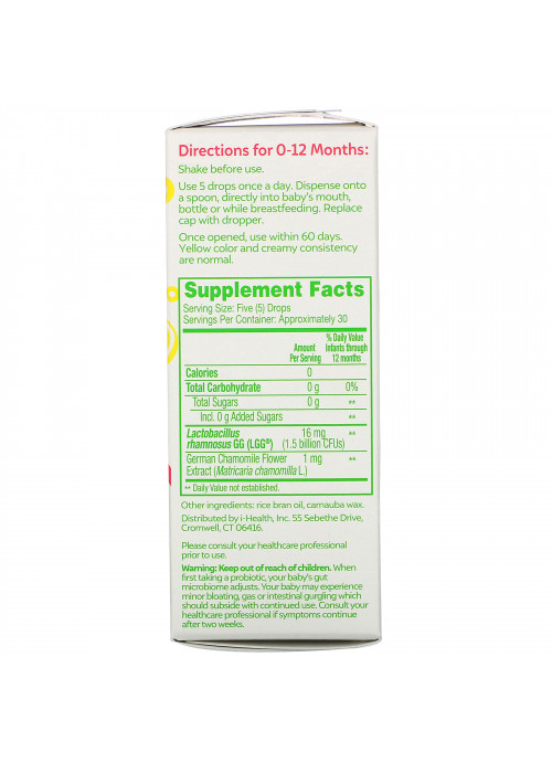 Culturelle, Probiotics, Baby, Calm + Comfort, Probiotic + Chamomile Drops, 0-12 Months, .29 fl oz (8.5 ml)