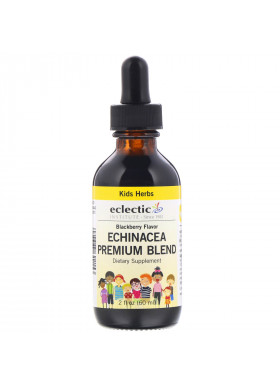 Eclectic Institute, Kids Herbs, Echinacea Premium Blend, Blackberry Flavor, 2 fl oz (60 ml)