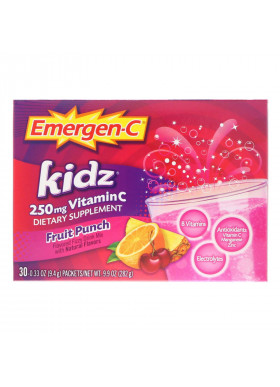 Emergen-C, Kidz, Fruit Punch, 30 Packets, 9.7 oz (276 g)