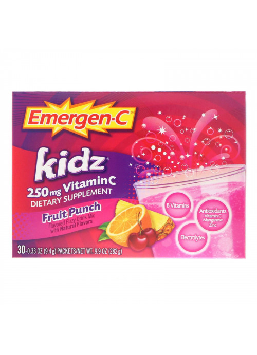 Emergen-C, Kidz, Fruit Punch, 30 Packets, 9.7 oz (276 g)