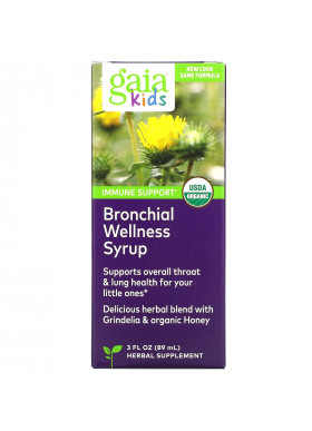 Gaia Herbs, Bronchial Wellness Syrup for Kids, 3 fl oz (89 ml)