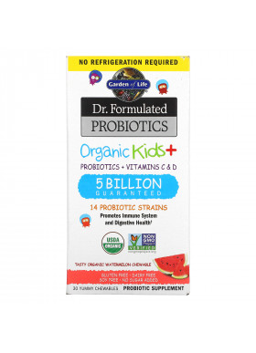 Garden of Life, Dr. Formulated Probiotics, Organic Kids +, Tasty Organic Watermelon, 30 Yummy Chewables