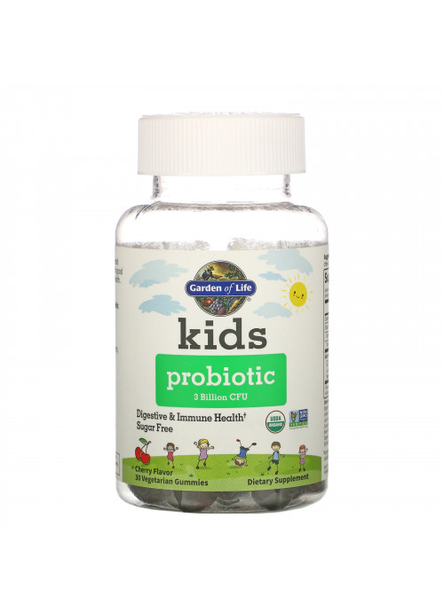 Garden of Life, Kids Probiotic, Cherry, 3 Billion CFU, 30 Vegetarian Gummies