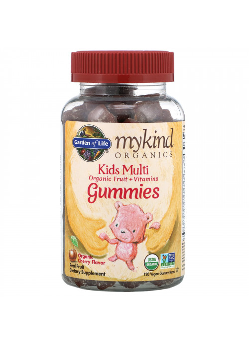 Garden of Life, MyKind Organics, Kids Multi, Organic Cherry Flavor, 120 Vegan Gummy Bears