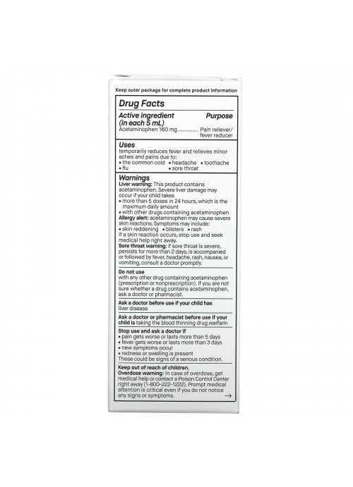 Genexa, Kid's Pain & Fever, Ages 2+, Organic Blueberries, 4 fl oz (118 ml)