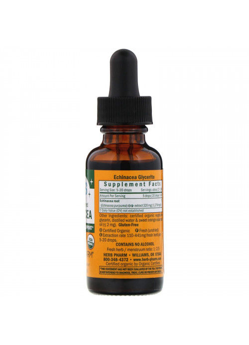 Herb Pharm, Kids Echinacea, Alcohol Free, Orange Flavored, 1 fl oz (30 ml)