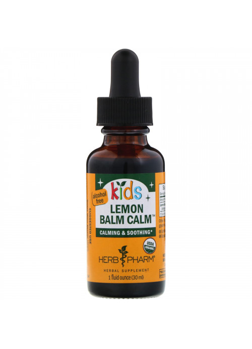 Herb Pharm, Kids Organic Lemon Balm Calm, Alcohol Free, 1 fl oz (30 ml)