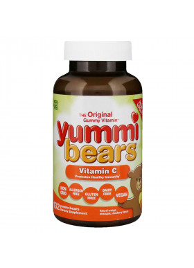 Hero Nutritional Products, Yummi Bears, Vitamin C, Natural Orange, Pineapple, Strawberry Flavors, 132 Yummi Bears