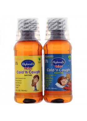 Hyland's, 4 Kids, Cold 'n Cough, Day & Night Value Pack, Age 2-12, 4 fl oz (118 ml) Each