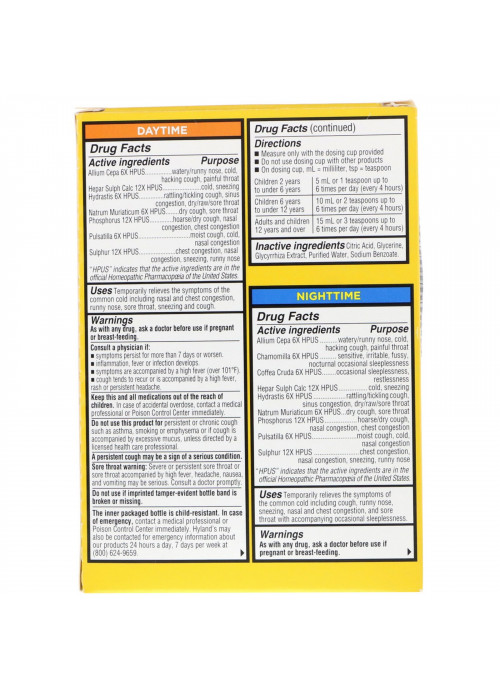 Hyland's, 4 Kids, Cold 'n Cough, Day & Night Value Pack, Age 2-12, 4 fl oz (118 ml) Each