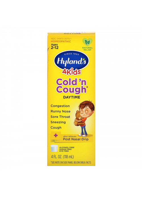 Hyland's, 4 Kids, Cold 'n Cough, Daytime, Ages 2-12, 4 fl oz (118 ml)