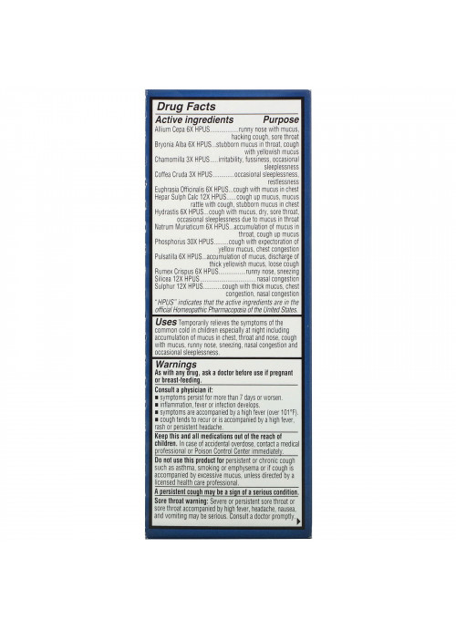 Hyland's, 4 Kids, Cold 'n Mucus Nighttime, Ages 2-12, 4 fl oz (118 ml)