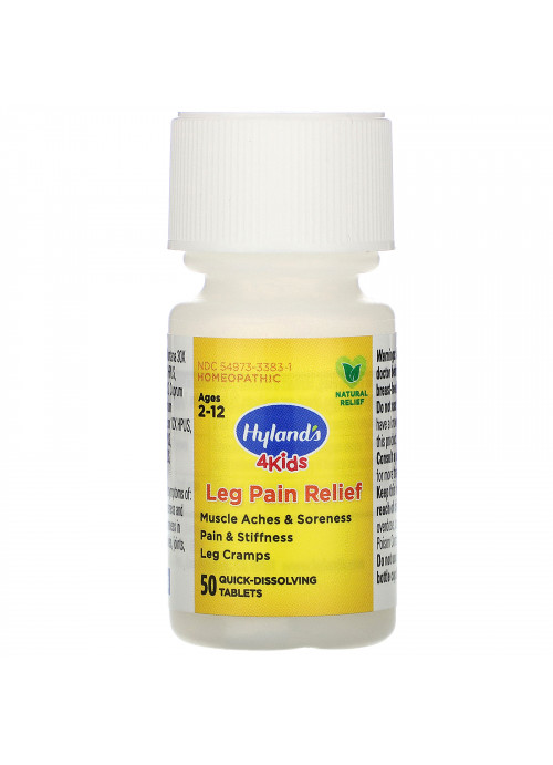 Hyland's, 4 Kids, Leg Pain Relief, Ages 2-12, 50 Quick-Dissolving Tablets