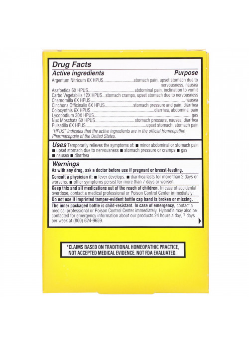 Hyland's, 4Kids, Tummy Ache, Ages 2-12, 194 mg, 50 Quick-Dissolving Tablets