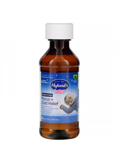 Hyland's, Baby, Nighttime Mucus + Cold Relief, Ages 6 Months+, 4 fl oz (118 ml)