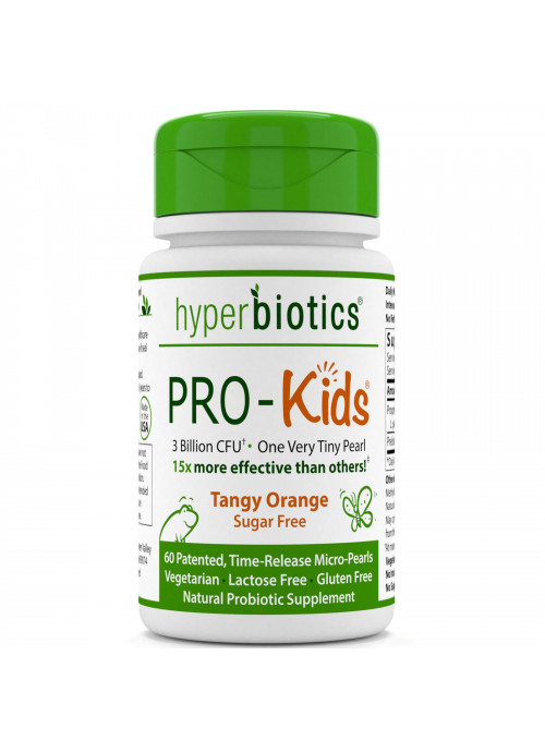 Hyperbiotics, PRO-Kids, Sugar Free, Tangy Orange, 60 Micro-Pearls